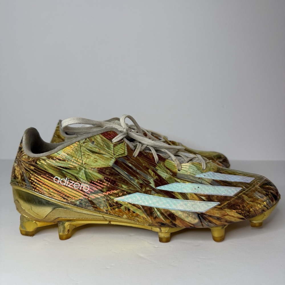 Adidas Adizero Cleats Metalic Gold Preowned Men's Size 10.5‎